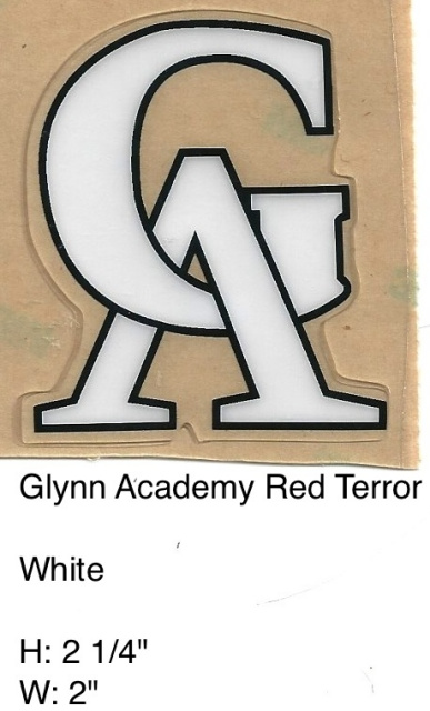 Glynn Academy Red Terror HS (GA) White GA outlined in Black